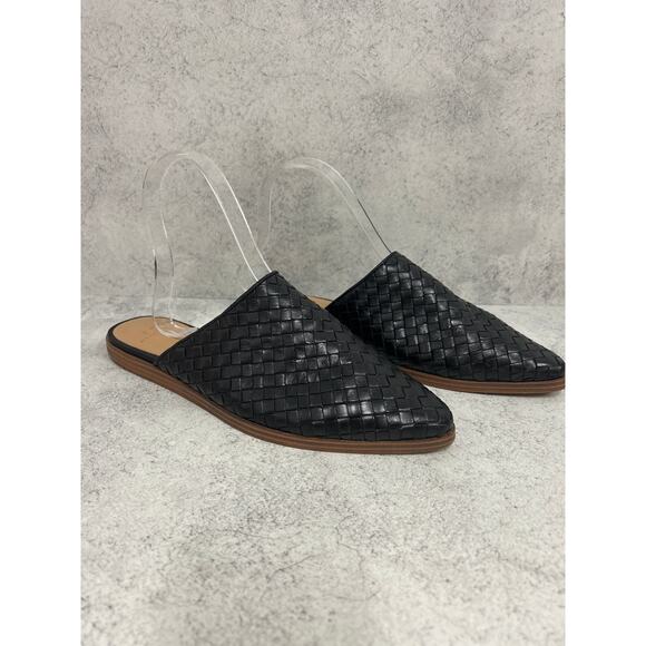 Marc Fisher LTD.  Women's Garren Black Woven Leather Mules Size 6.5 - Picture 9 of 9